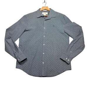 Original Penguin Heritage Slim Fit Gray Polka Dot Button Down Shirt